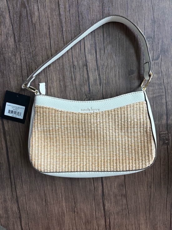 Nanette Lepore Handbags - Nanette Lepore Cream and Natural Straw Shoulder Bag